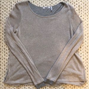 Three Dots Open Side Shimmer Sweater